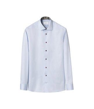 ETON Slim Fit Blue Paisley Effect Twill Shirt