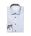 Slim Fit Blue Paisley Effect Twill Shirt