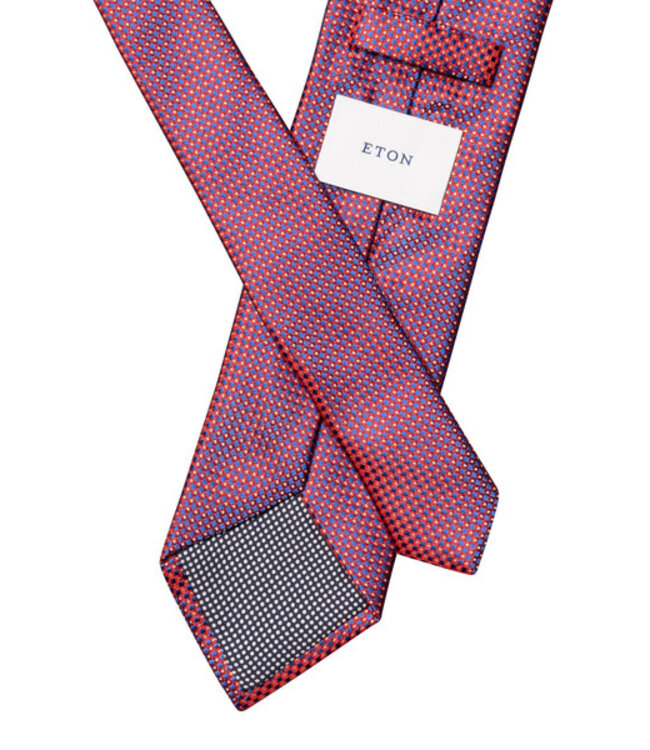 Red Blue Diamond Print Tie