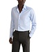 Modern Fit Blue Textured Twill Shirt