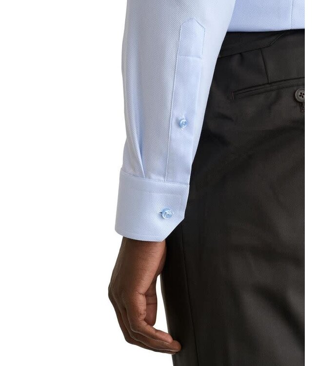 Modern Fit Blue Textured Twill Shirt