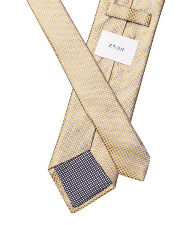 Gold Blue Diamond Print Tie