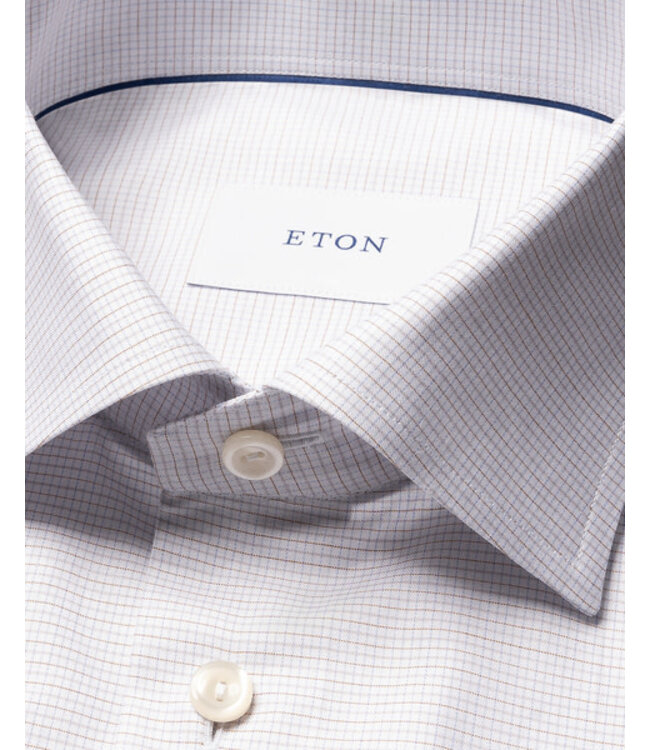 Modern Fit Tan Check Twill Shirt