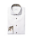 Slim Fit White Paisley Effect Twill Shirt