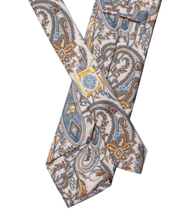 Grey Multi Color Paisley Tie