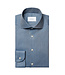 Modern Fit Mid Blue Solid Flannel Shirt