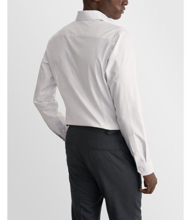 Slim Fit Grey Check Twill Shirt