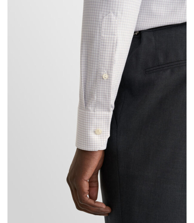 Slim Fit Grey Check Twill Shirt