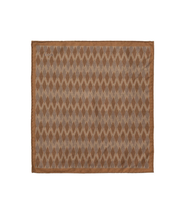 Tan Grey Plaid Pocket Square