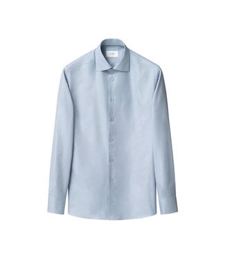 ETON Slim Fit Teal Semi Solid Twill Shirt