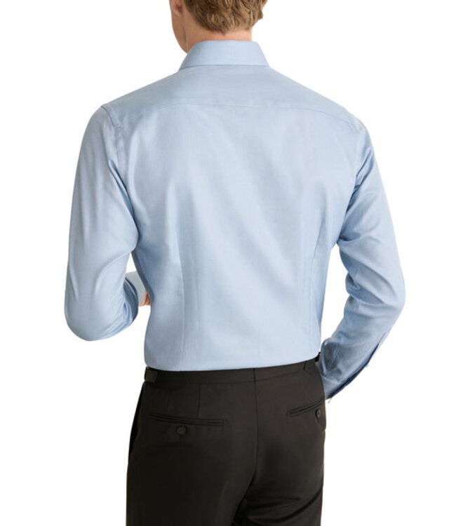 Slim Fit Teal Semi Solid Twill Shirt