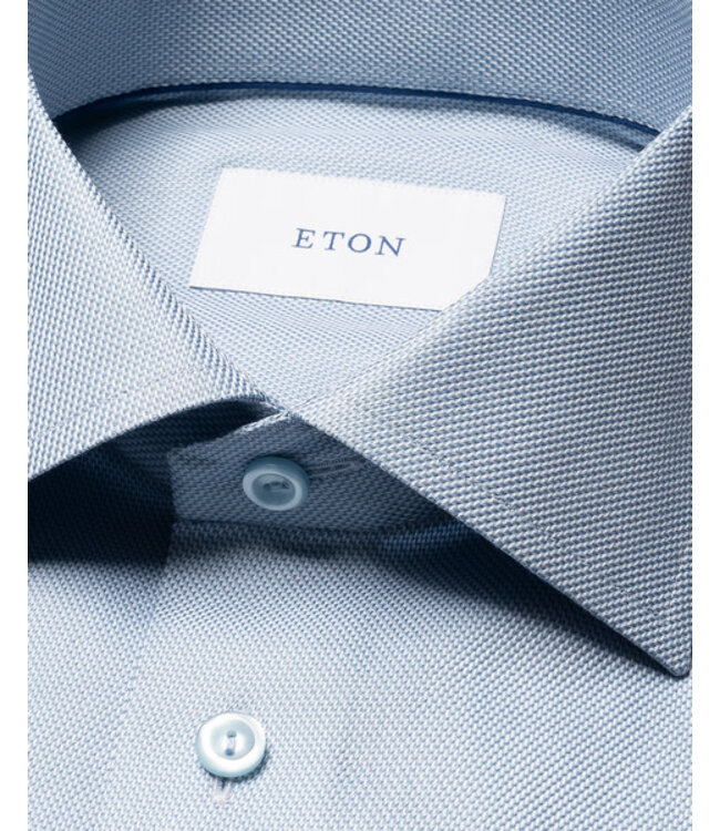 Slim Fit Teal Semi Solid Twill Shirt