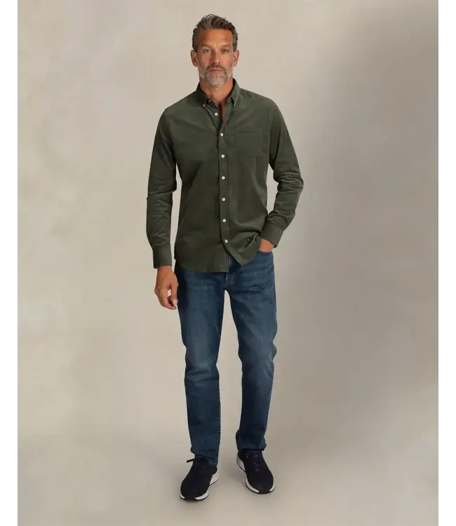 Modern Fit Ranger Green Corduroy Shirt