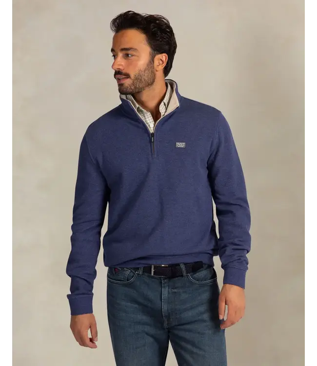 Ink Blue Melange 1/4 Zip