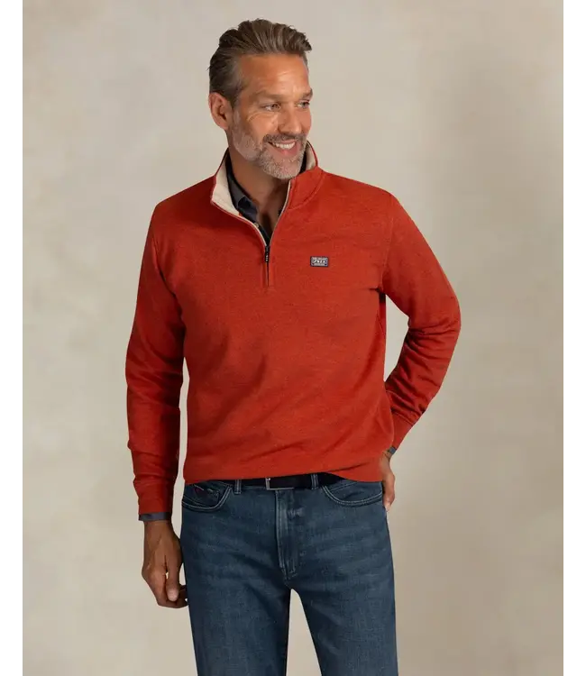 Rusty Orange Melange 1/4 Zip