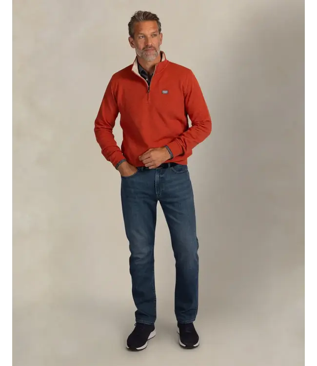 Rusty Orange Melange 1/4 Zip