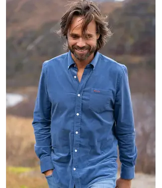 NEW ZEALAND Modern Fit Capri Blue Corduroy Shirt