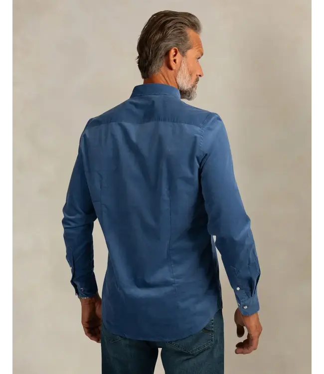 Modern Fit Capri Blue Corduroy Shirt