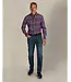Modern Fit Blue Red Plaid Shirt