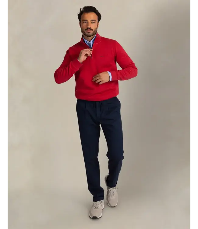 Deep Red Melange 1/4 Zip