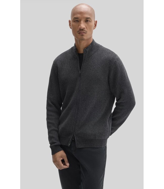 Black Idris Full Zip Sweater