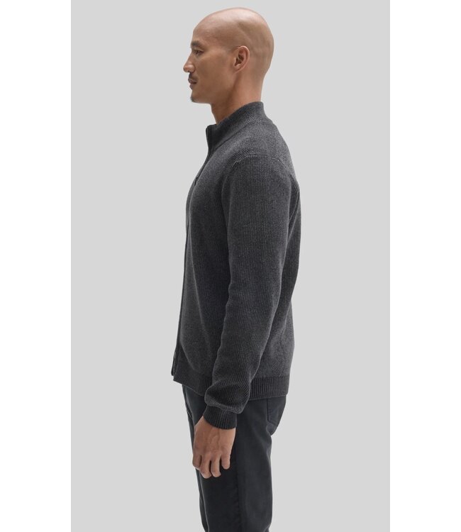 Black Idris Full Zip Sweater