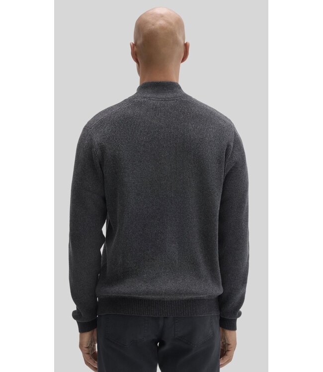 Black Idris Full Zip Sweater