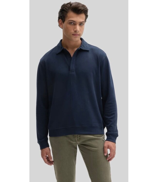 Navy Peakstone Overknit Polo
