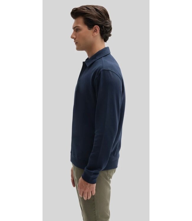 Navy Peakstone Overknit Polo