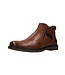 Cognac Side Zip Low Boots