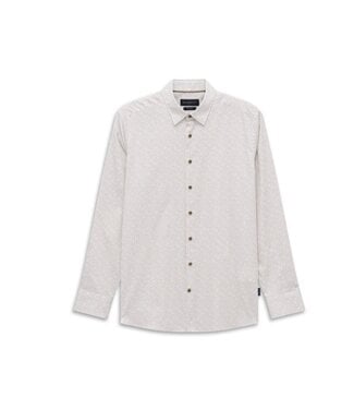 BUGATTI Modern Fit Ecru Dash Striped Shirt