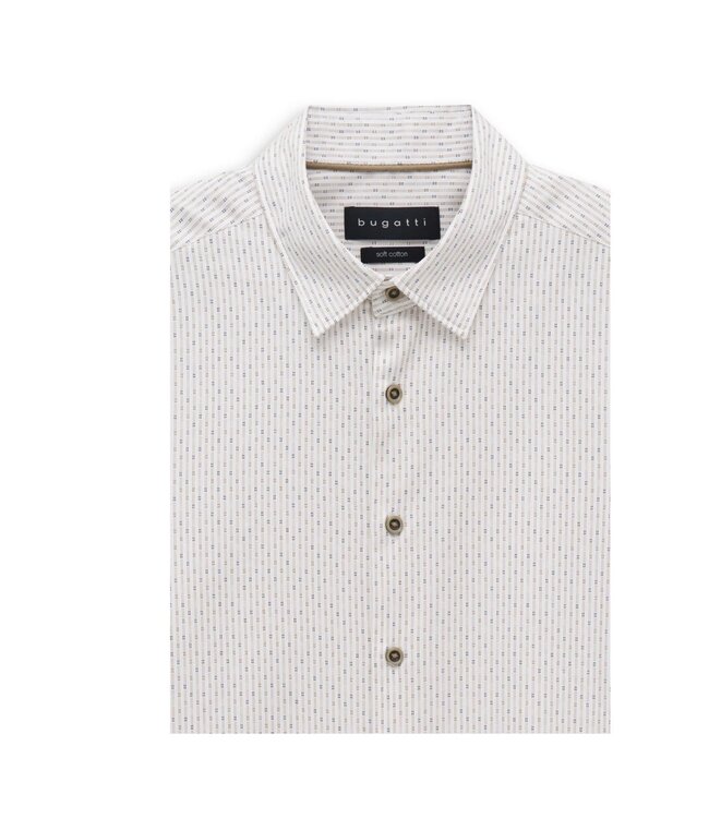 Modern Fit Ecru Dash Striped Shirt