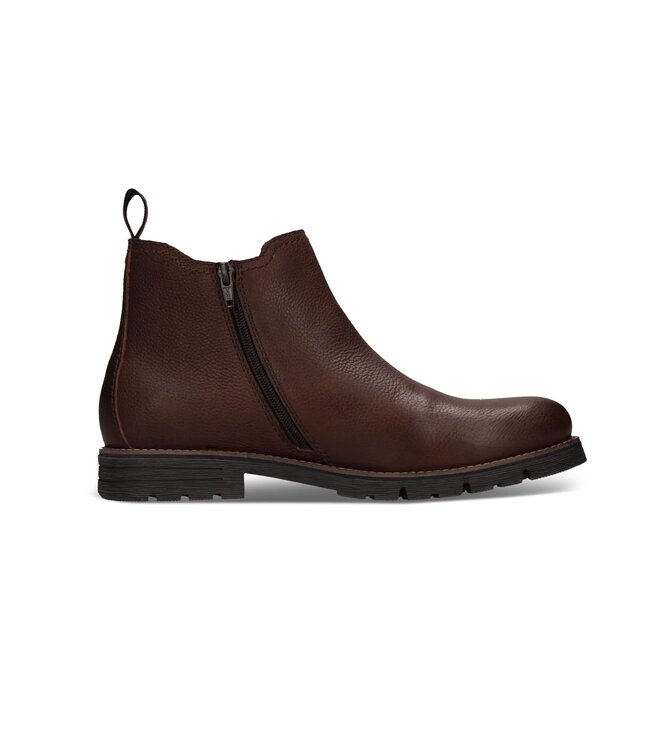 Dark Brown Zippered Chelsea Boots