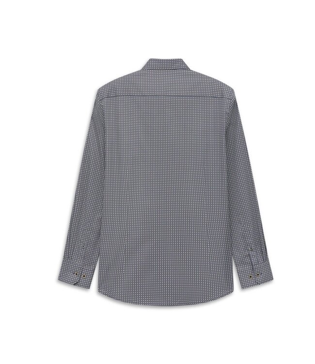 Modern Fit Navy Tan Shirt