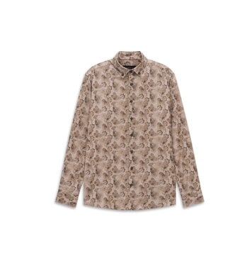 BUGATTI Modern Fit Tan Paisley Corduroy Shirt