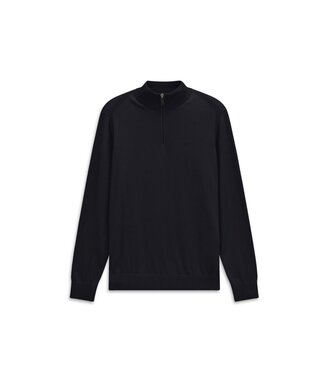 BUGATTI Navy with Tan Trim 1/4 Zip