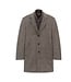 BUGATTI Brown Plaid Wool Coat