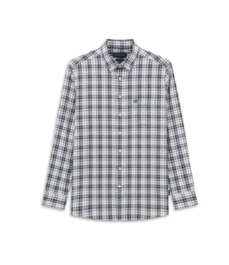 BUGATTI Modern Fit Green Navy Paid Shirt