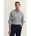 Modern Fit Green Navy Paid Shirt