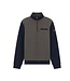 Navy Brown 1/4 Zip with Pocket