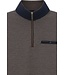 Navy Brown 1/4 Zip with Pocket