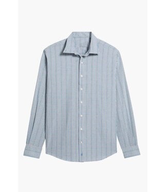 JOHNNIE-O Classic Fit Helious Blue Brunswick Shirt