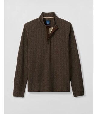 JOHNNIE-O Coffee Cotton Blend Henley