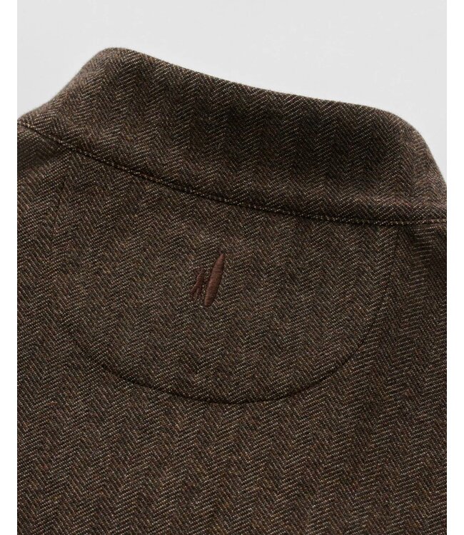Coffee Cotton Blend Henley