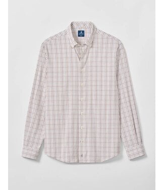 JOHNNIE-O Classic Fit White Sandlewood Pane Shirt