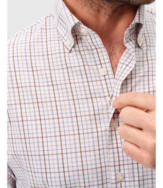 Classic Fit White Sandlewood Pane Shirt