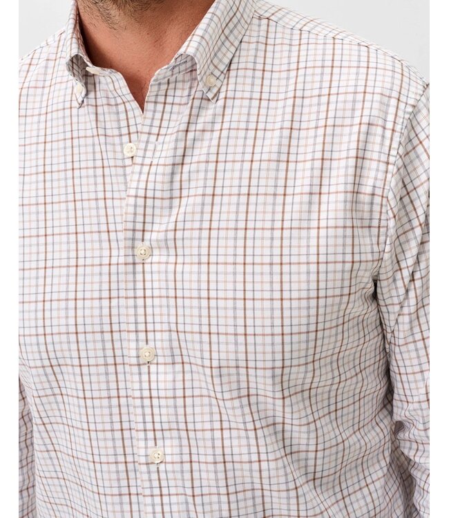 Classic Fit White Sandlewood Pane Shirt
