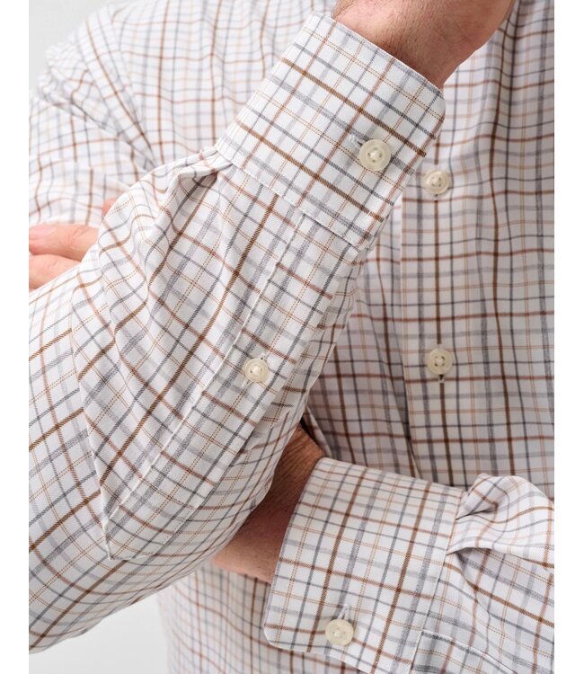 Classic Fit White Sandlewood Pane Shirt