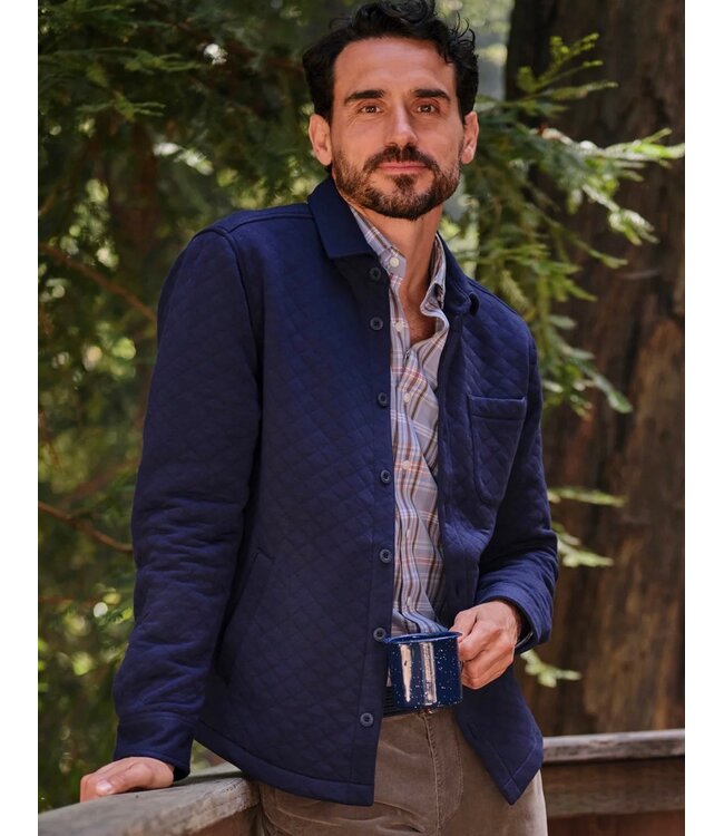 Navy Stowe Quilted Swacket