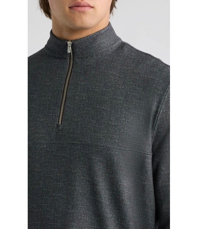Coffee Mikey Printed Check 1/4 Zip